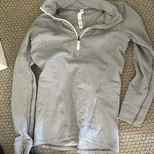 Size 6 gray lululemon half zip